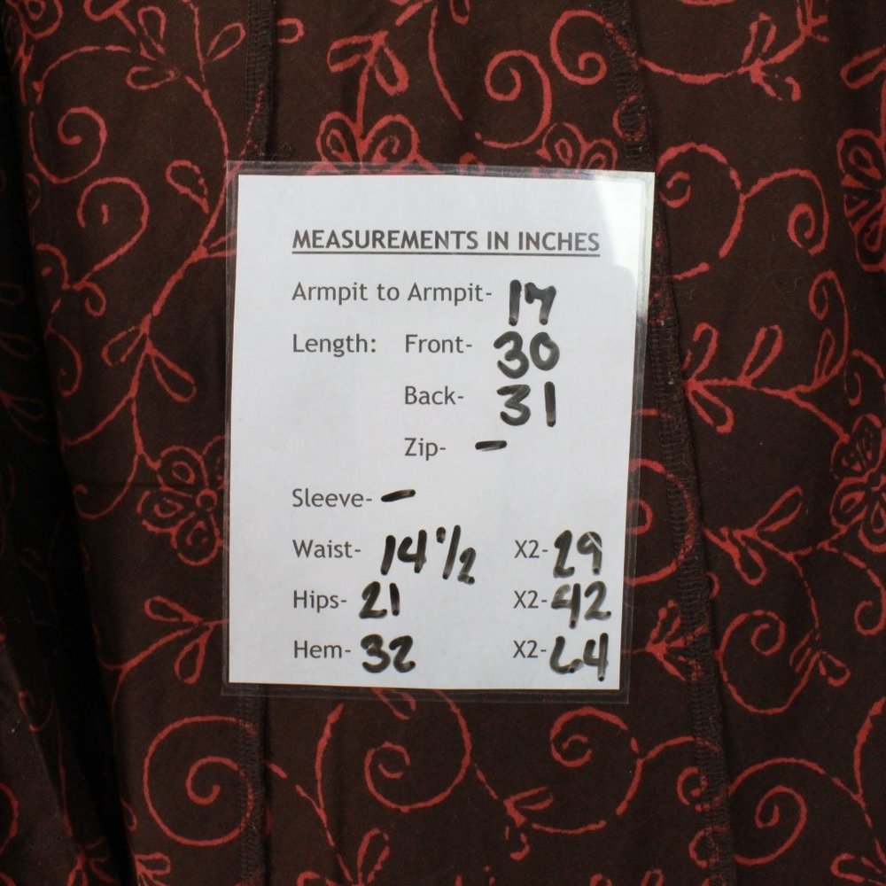 Apsara Brown Floral Spaghetti Strap Lightweight Flowy Cotton Sun Dress Size M - Picture 10 of 10